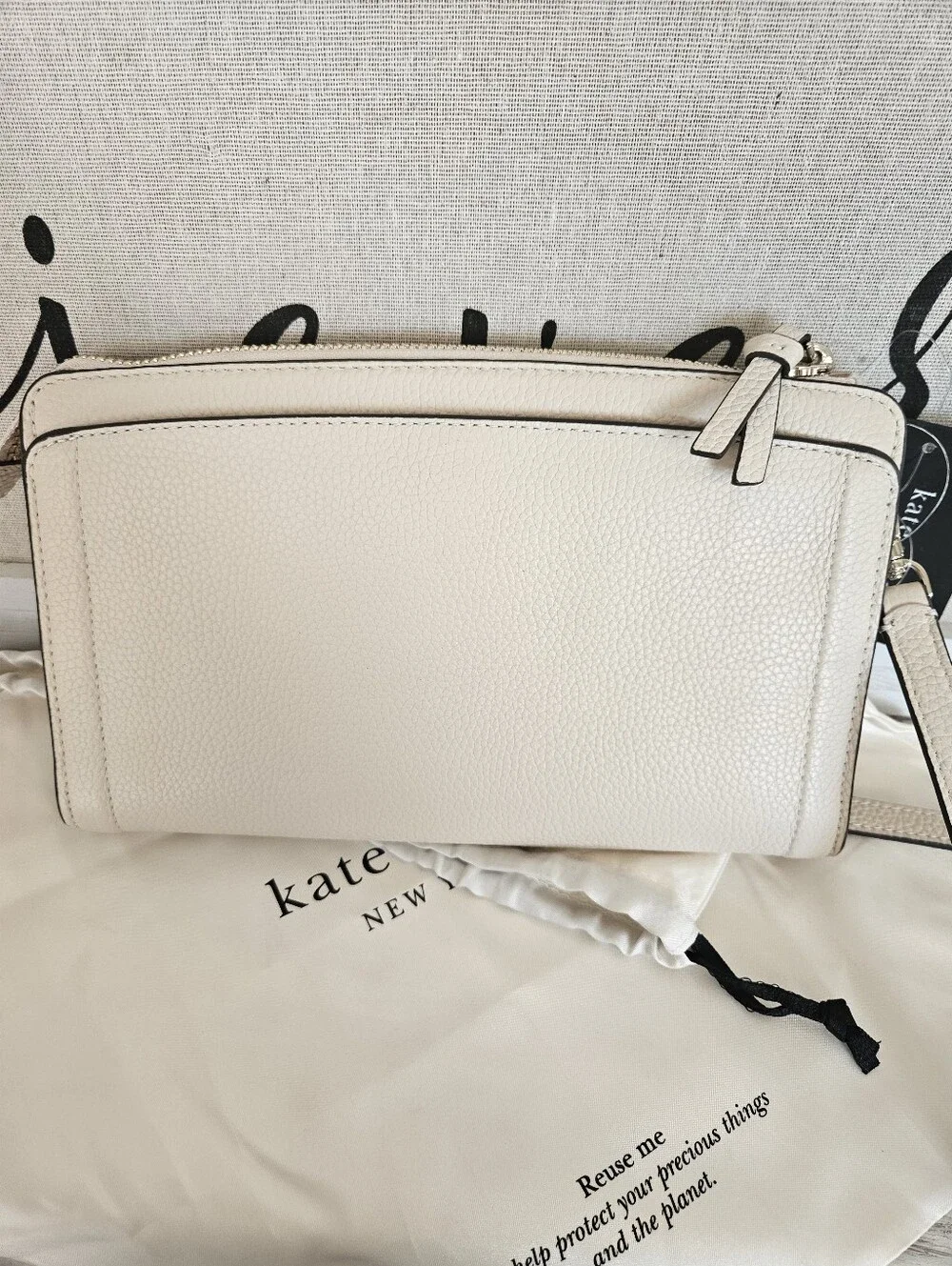 kate spade Cream Leather Crossbody Bag